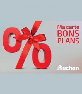 E-Carte Cadeau Auchan 50€ Valable jusqu'au 27/07/2025