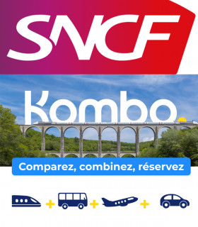 E-CARTE CADEAU KOMBO (trains, bus et avions) VALEUR 50 € jusqu'au 31/08/2025