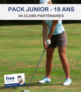 PASS FREE GOLFEUR MOINS DE 18 ANS UTILISABLE DANS 94 CLUBS PARTENAIRES